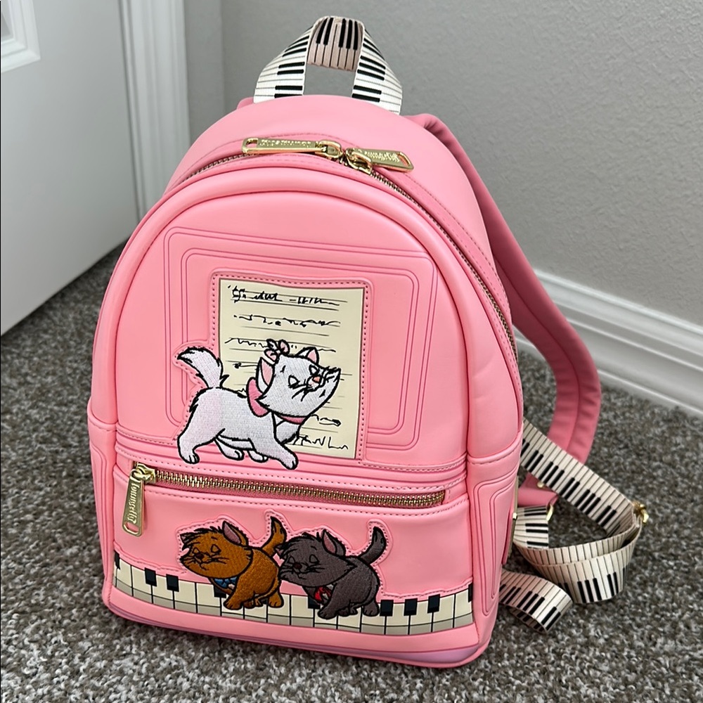 Pink Aristocats Piano Backpack (EUC)